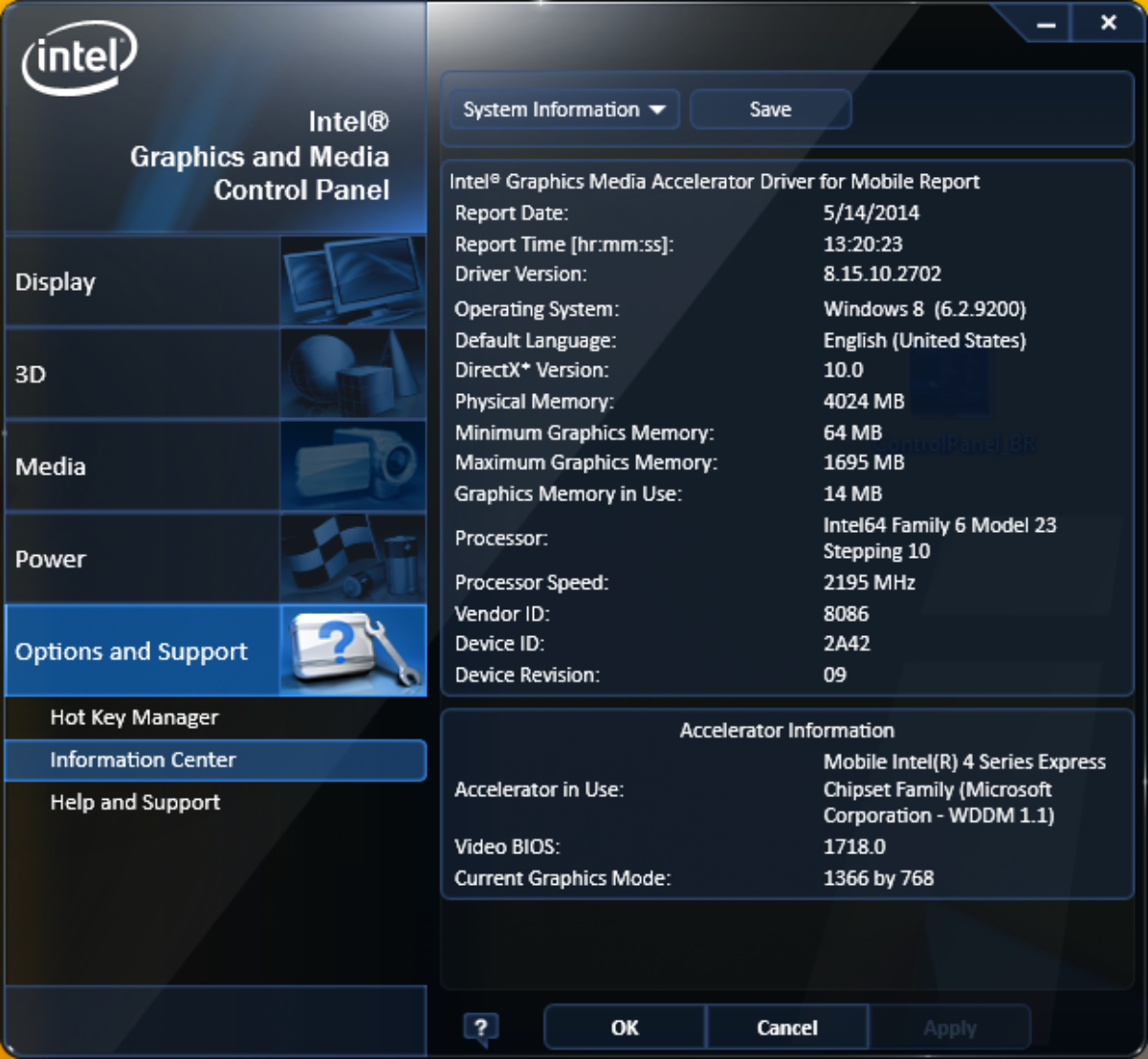 intel gma x4500 vostro