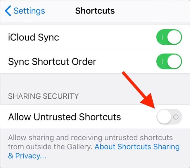 How To Allow Untrusted Shortcuts On Apple