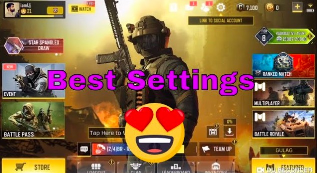 call of duty mobile best settings