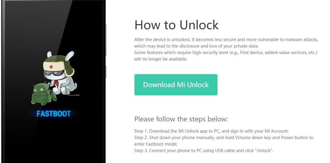MI Flash Unlock Tool Download
