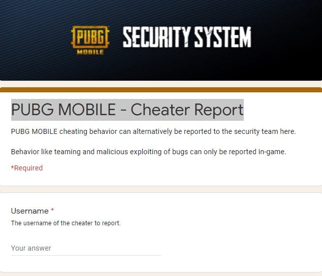 How to Properly report hacker pubg mobile